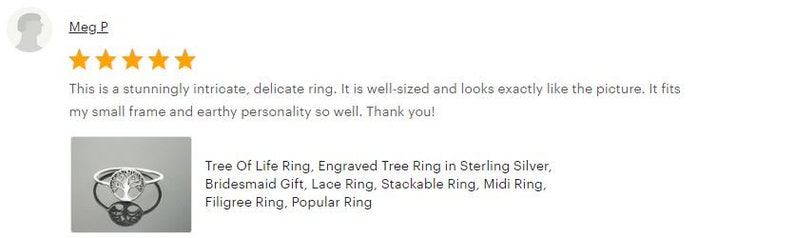 May include: A silver ring featuring a tree of life design. The ring is delicate and intricate, and is described as a bridesmaid gift, lace ring, stackable ring, midi ring, filigree ring, and popular ring.