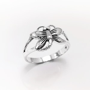 Libellering, sterlingzilver, boho-ring, ring waterjuffer, ring vliegend insect, natuursieraden, ring insecten, ring insecten, ring tuinwants, sierlijke sieraden