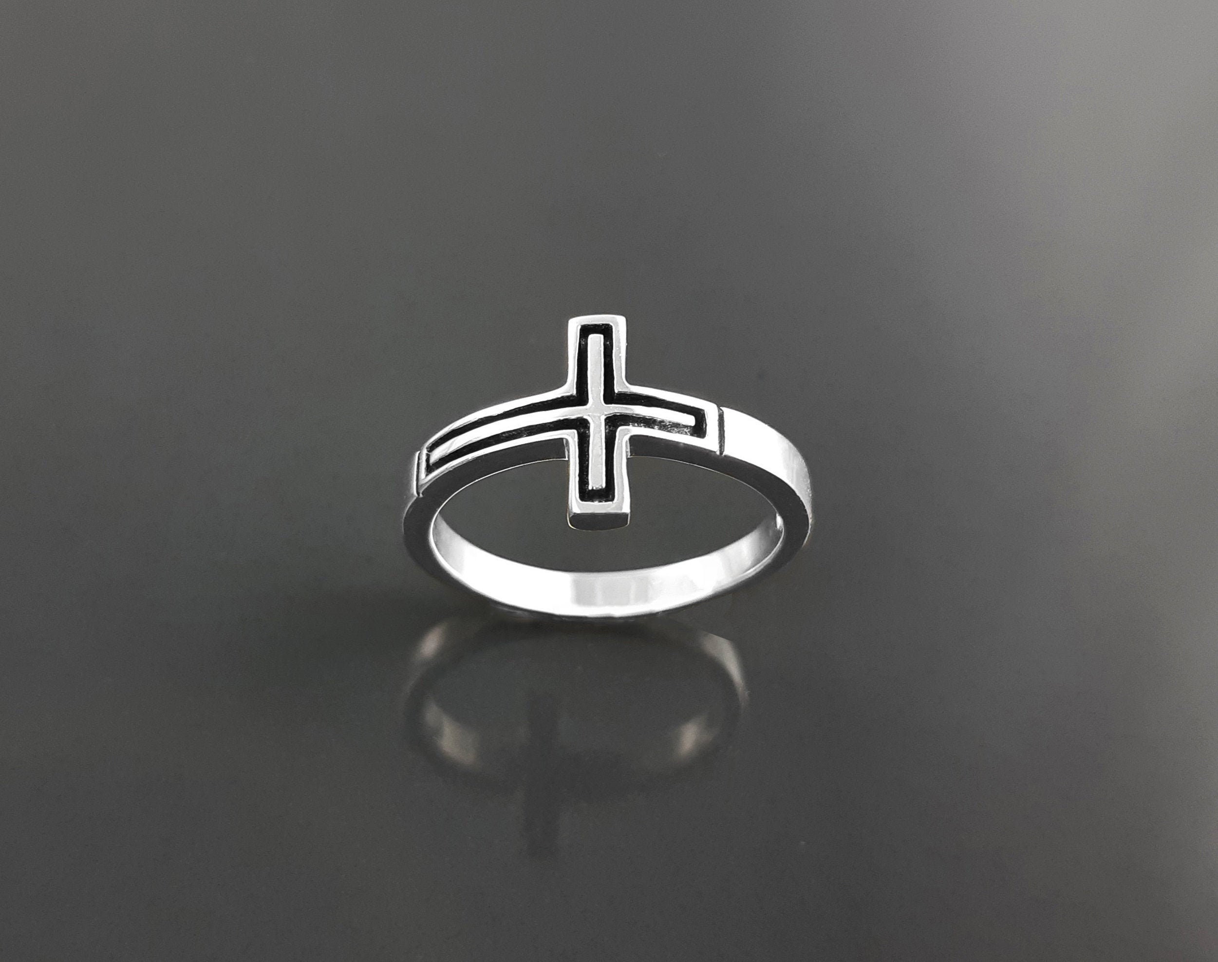 Anillo de lateral plata Sagrada anillos - Etsy España