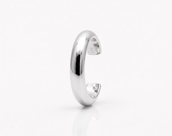 Minimal Ear Cuff • Sterling Silver • Minimalist Edge Design Jewelry • Piercing Cartilage Helix