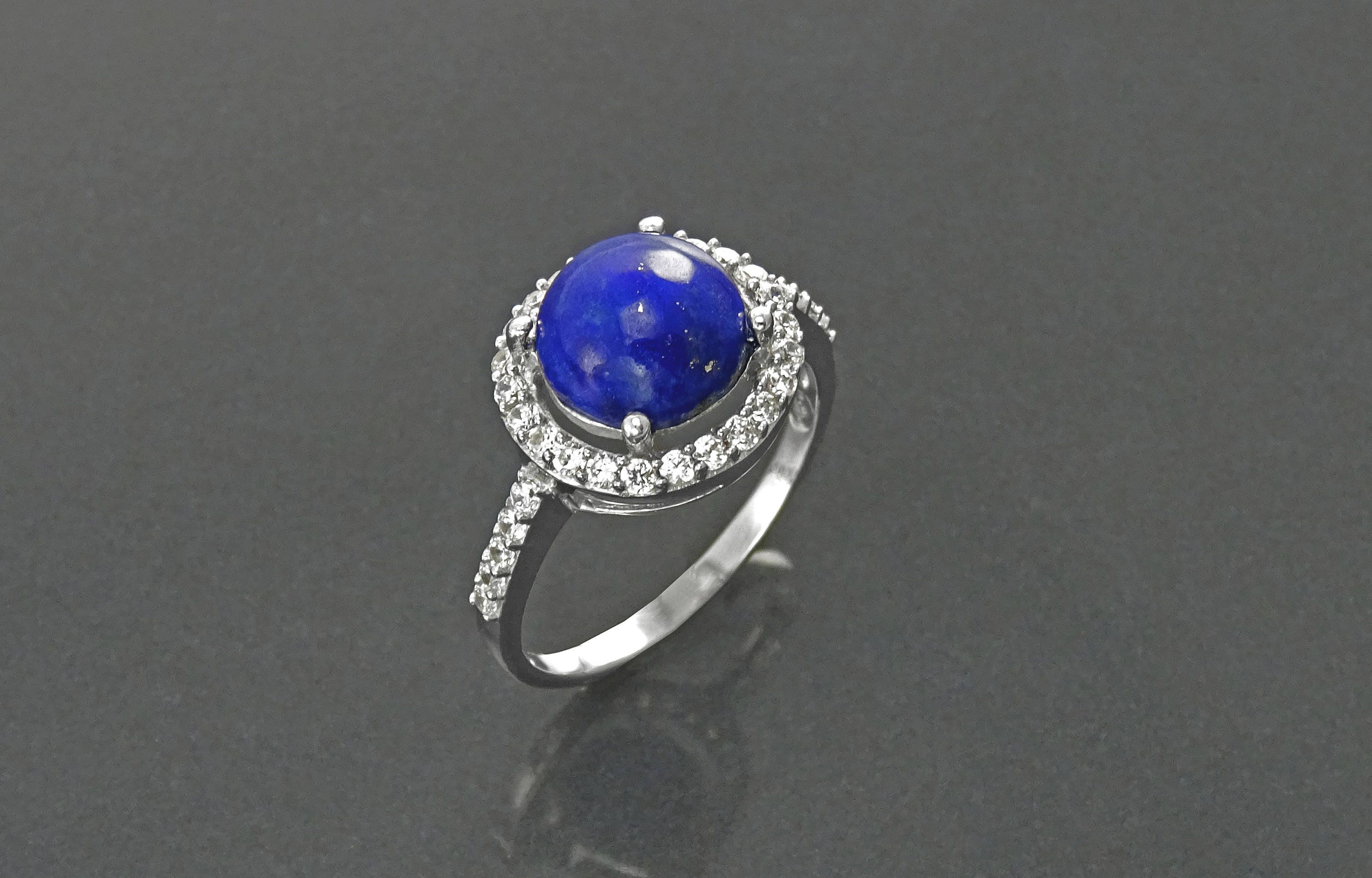 Blue Lapis Golden Spark Ring