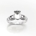 Claddagh ring, Celtic Sterling Silver Ring, Claddagh Promise Ring, Celtic Engagement Promise Crown Ring Irish Traditional, Friendship ring