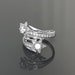 Bague En Argent Massif Avec Deux étoiles - Une étoile Pavée De Zirconiums, Taille 54