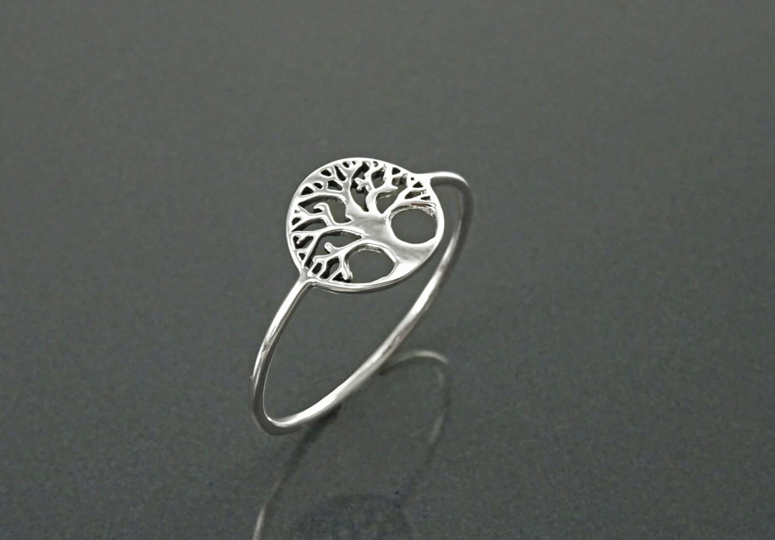 Bague Arbre De Vie En Argent 925 Rhodié – Tailles 50 à 66, Massif, Neuf Avec étiquettes