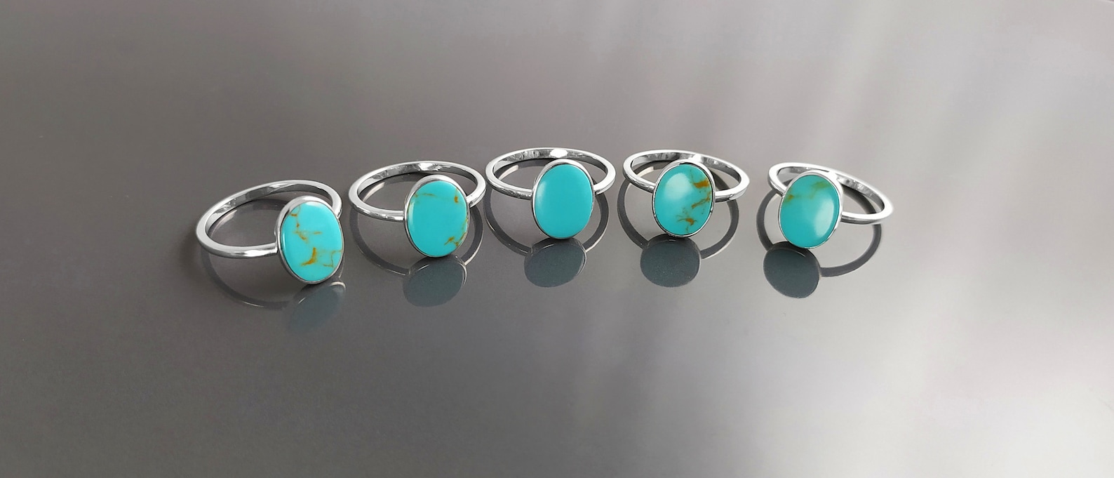 Timeless Silver Oval Turquoise Ring
