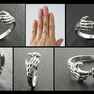 Hands Ring, Sterling Silver Jewelry, Wrap Hug Ring Around, Enclosing ...