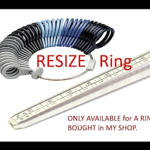Resize Ring, Enlarge or Shrink, if your size is NOT Available. Only for KRAMIKE Sterling Silver Rings. (MAXIMUM 2 Sizes Bigger or Smaller)