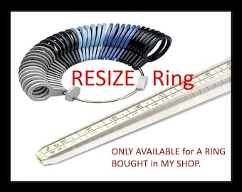 Resize Ring, Enlarge or Shrink, if your size is NOT Available. Only for KRAMIKE Sterling Silver Rings. (MAXIMUM 2 Sizes Bigger or Smaller)