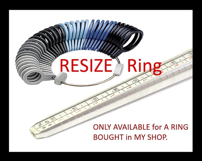Resize Ring, Enlarge or Shrink, if your size is NOT Available. Only for KRAMIKE Sterling Silver Rings. (MAXIMUM 2 Sizes Bigger or Smaller)