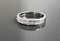 Half Eternity Ring, Third Eternity Band, White Clear Stones (Cz), Modern Eternity Band, square stones Eternity Band