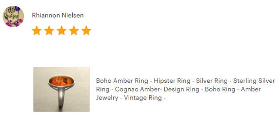 Bague Argent 925 Avec Perle D'ambre - Taille 51, Occasion, Bijou En Argent Massif
