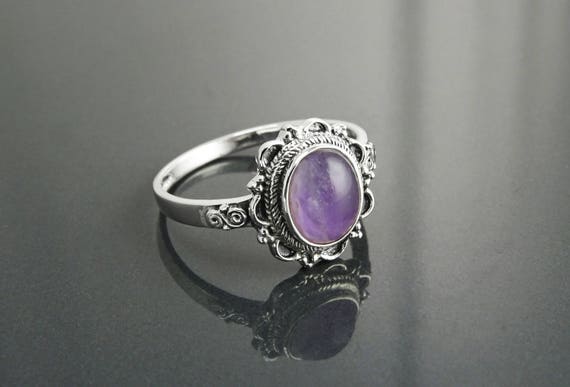 Neuve BAGUE en ARGENT 925 et Pierre Violette