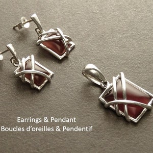 Amethyst-Ohrringe, Stein in quadratischer Form, Ohrringe aus Sterlingsilber, violetter Edelstein, moderner Stil, filigrane violet