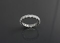 Full Eternity Band, 3mm Wedding Engagement Ring, 2CT Man Made Diamond Imitation (Cubic Zirconia), Bridal Jewelry, Solid Sterling Silver Made