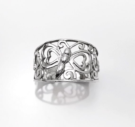 Sterling Silver Butterfly-Filigree Ring Sterling Silver Butterfly-Filigree Ring