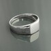 Signet Ring, Sterling Silver, Classic Hipster Unisex Square Signet Ring, Pinky Finger Ring, Mens Small Signet Ring, Father's Day gift 