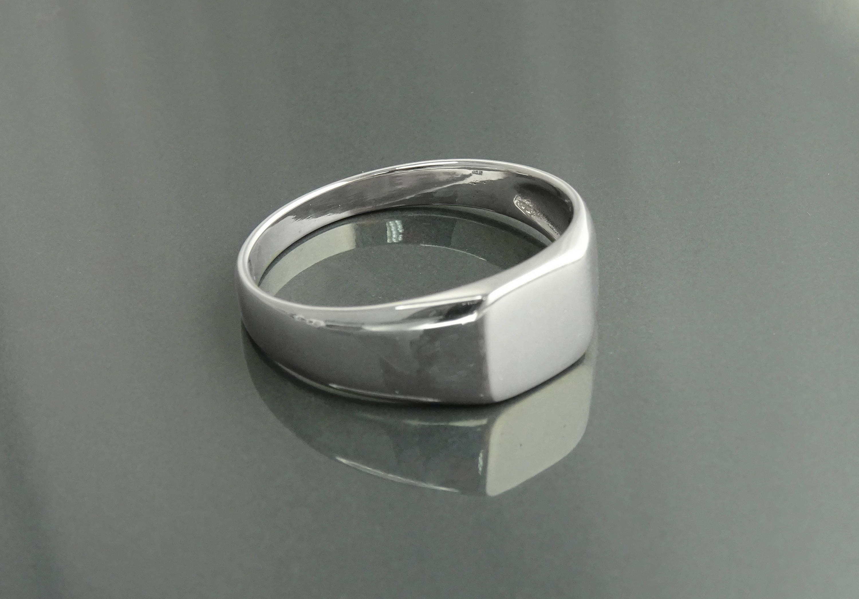 Mens Ring Silver Index Finger Rings Signet Ring Men 