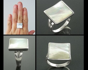 Vintage Sterling Silver .925 Round White Stone Ring Open