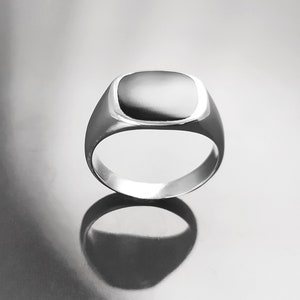 Anillo Hipster, anillo ónix negro, plata 925, anillo de hombres modernos, piedra preciosa ónix, joyas hombre, Anillos de gran tamaño negro imagen 5