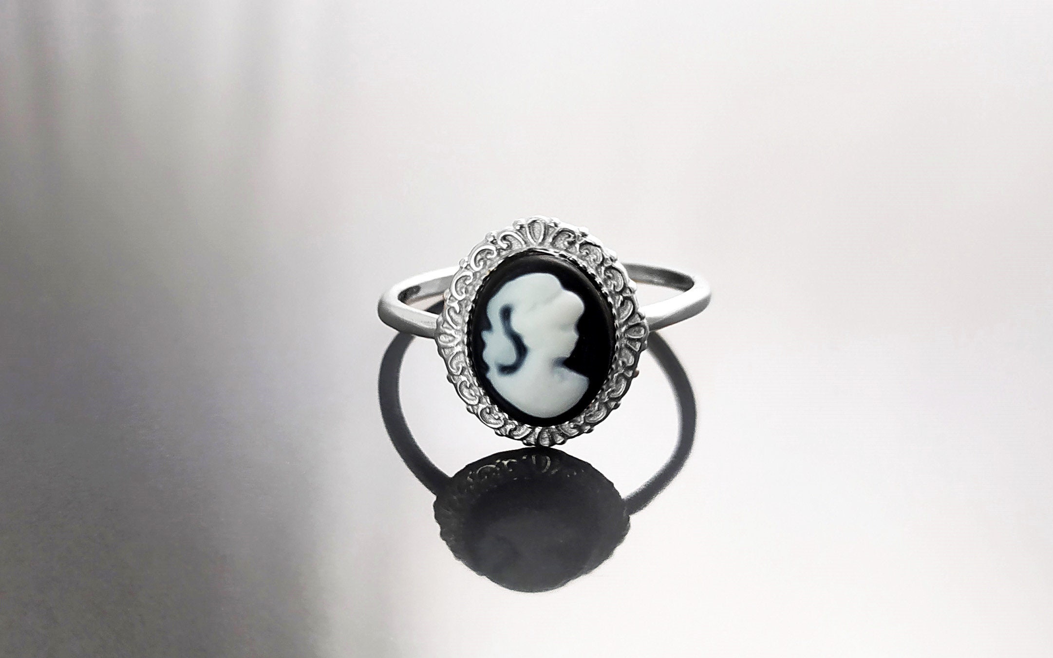 Estate Sardonyx Shell Cameo Sterling Silver Ring-1900s - Etsy