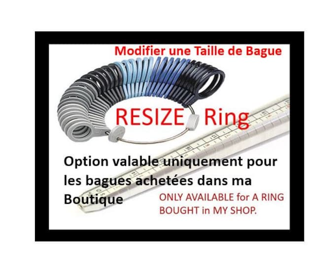 Resize Ring, Enlarge or Shrink, if your size is NOT Available. Only for KRAMIKE Sterling Silver Rings. (MAXIMUM 3 Sizes Bigger or Smaller)