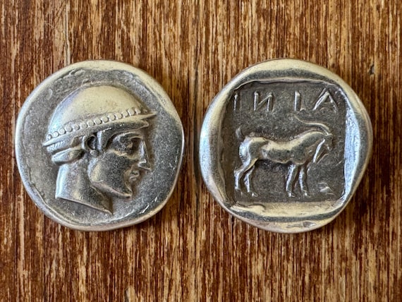 Greece Greek Thrace Ainos Hermes Wearing Petasos Goat Standing