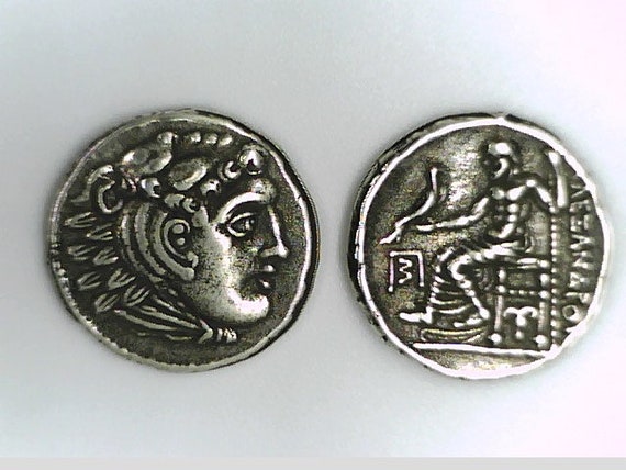 古代ギリシャ コイン アレクサンダー大王 銀メッキ ギリシャ ギリシャ アレクサンダー大王 ドラクマ 古代コイン