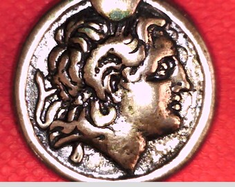 Silver 925 Greece Macedonia Alexander Ancient coin King Lysimachus Pendant Jewelry Handmade Xmas Ladies Women Girl Men Present Birthday Gift