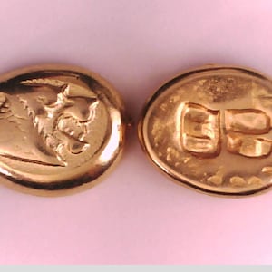 Greece Asia Minor Lydia Miletos King Alyattes Kroisos Jewellery High Quality Museum Remake Lion 24K gold plated coin Xmas gift Education