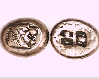 Greece Asia Minor Lydia Miletos King Alyattes Kroisos Jewellery High Quality Museum Remake Lion Hekte Silver plated coin Xmas gift Education