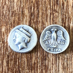 Greece Greek Pontos Amisos Siglos or Stater coin Jewelry High Quality Museum Restrike silver pl coin Hera Owl Xmas gift Education
