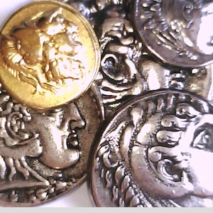 Greece Macedon Alexander The Great Lot of 5 Silver & Gold Plated Drachm Tetradrachm Dekadrachm Stater coins Christmas Gift Education present