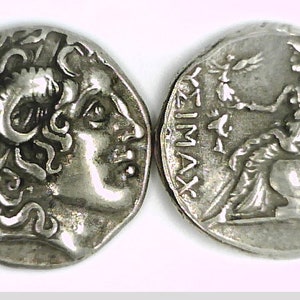 Greece Greek Macedon Macedonia King Lysimachos Alexander The Great Athena Wisdom Tetradrachm ancient coin Thrace mint Present Xmas Gift