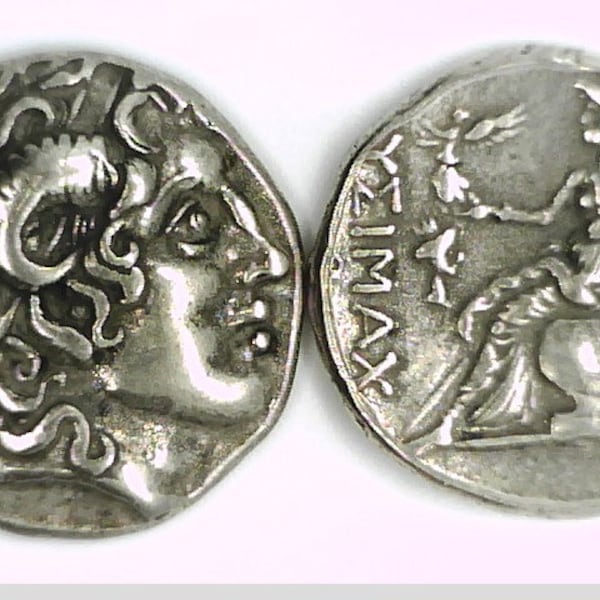 Grecia Macedonia greca Macedonia Re Lisimaco Alessandro Magno Atena Saggezza Tetradramma moneta antica Tracia menta Presente Regalo di Natale