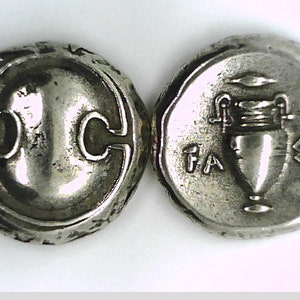 Greece Greek Thebes Boeotia Stater coin Jewelry High Quality Museum Remake silver plate Boeotian Shield Amphora gift Education