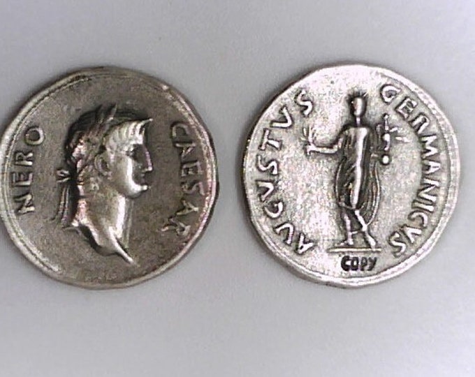 Featured listing image: Roman Empire Imperial Emperor Nero Rome Denarius coin Nero Colossus Statue Xmas Christmas Gift Education Birthday Present