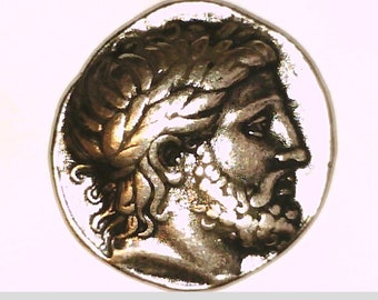 Greece Greek Macedon Macedonia King Philip II Alexander The Great Father Ancient Tetradrachm coin Pella Zeus Philip on Horseback Horse Gift