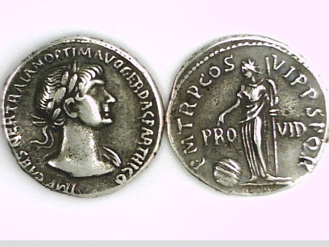 Roman Empire Imperial Emperor Trajan Rome Mint Denarius Coin