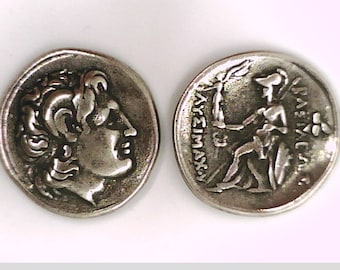Greece Greek Macedon Macedonia King Lysimachos Alexander The Great Athena Wisdom Tetradrachm ancient coin Thrace mint Present Xmas Gift Bee
