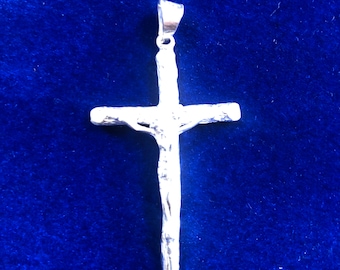 Jesus Christ Crucifix Sterling Silver 925 cross Jewelry Pendant Christmas Present Handmade Gifts