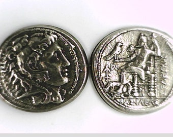 Greece Greek Asia Minor Kings of Syria King Seleukos I Nikator Tetradrachm coin Ecbatana mint Herakles Zeus Christmas Xmas Gift Present