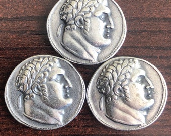 Lot of 3 Judas Shekel Jewish Judean Eagle Tyre Bible coins Passover Pasha Museum Restrike Silver plated Xmas gift Education Israel Easter