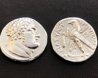 Judas Shekel Judean Eagle Tyre Jesus Christ Church Jewelry Museum Remake Solid Sterling Silver coin Xmas gift Education Jewish Israel Easter