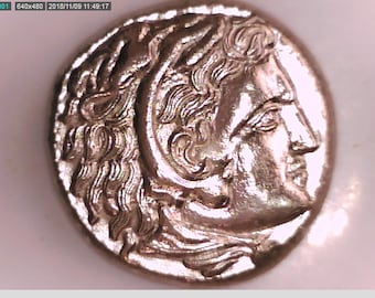 Greece Greek Egypt Alexander The Great Tetradrachm Ancient Silver authentic coin Memphis mint Hercules Zeus lotus Amphipolis Tomb Xmas Gift