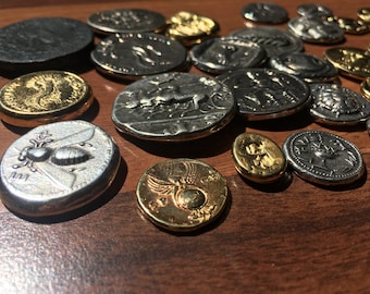 A lot of the 30 Silver & 24K Gold plated coins Jewelry Museum Remake Reproductions coin Christmas Xmas Birthday gift Education Graduation