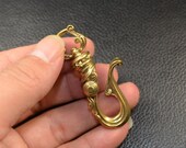 Pure Solid Copper Spray Keychain Handmade, Lost Wax Casting Hand Polishing Brass Staute, Personalized keychain EDC toy DIY Car Key Clasp