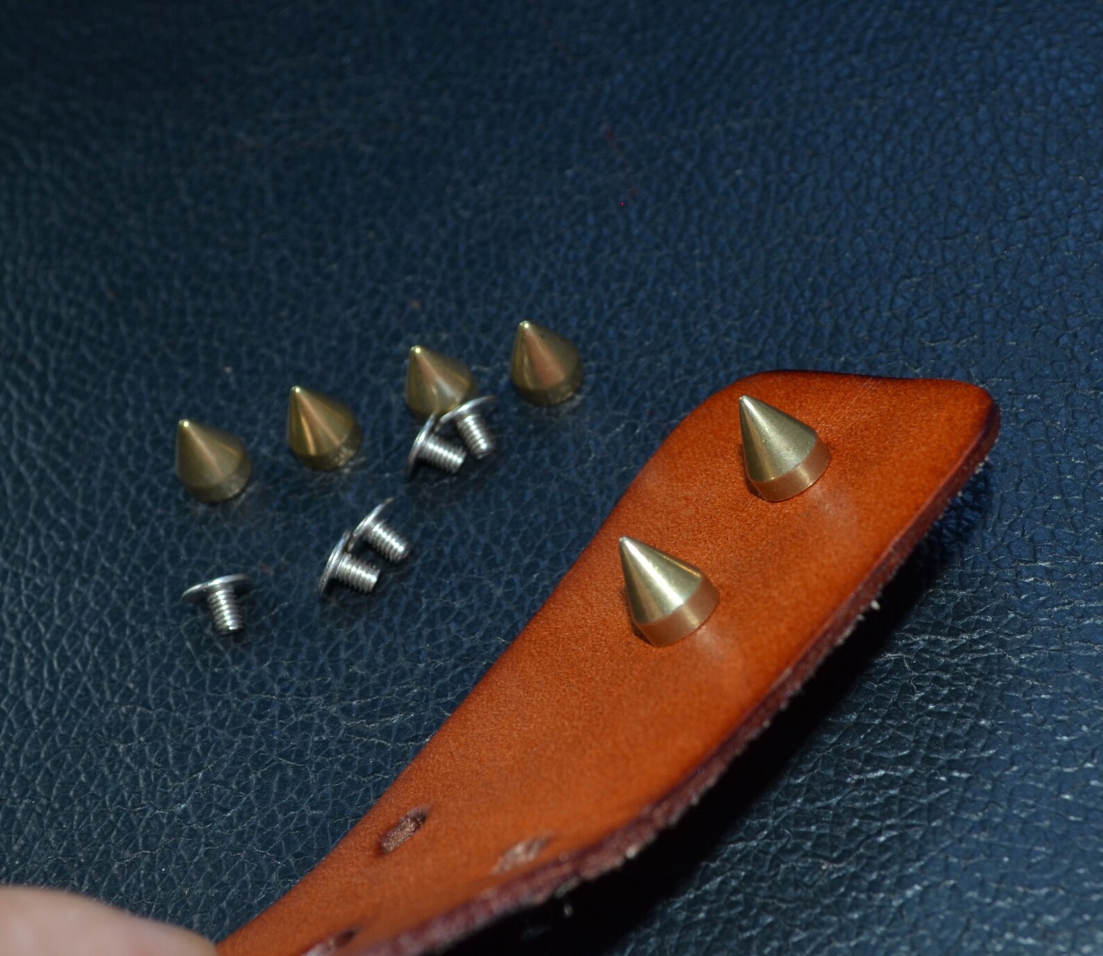 12 Pcs Copper Conical Shape Leather Fastener Rivets Leather Etsy