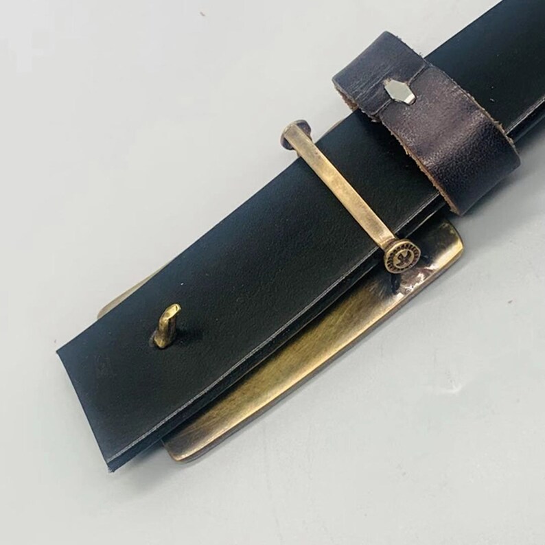 Handmade Copper Casting Belt Buckle Square Brass Belt Etsy