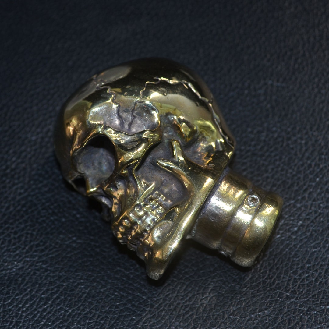 Solid Copper Cast Skull Car Gear Shift Knob DIY Modified Parts, COOL