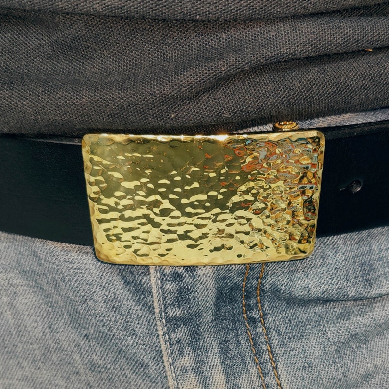 Handmade Copper Casting Belt Buckle Square Brass Belt Etsy